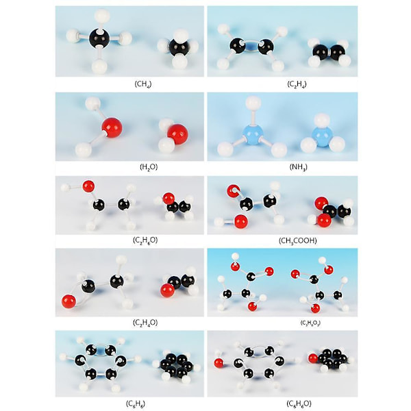 240 stk Molecular Model Kit Kemi Molecular Orbital Model Kemi Hjælpeværktøj til kemi mindre As Shown