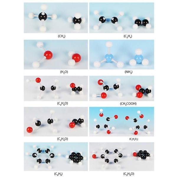 240 stk Molecular Model Kit Kjemi Molecular Orbital Model Kjemi Hjelpeverktøy for mindre kjemi As Shown