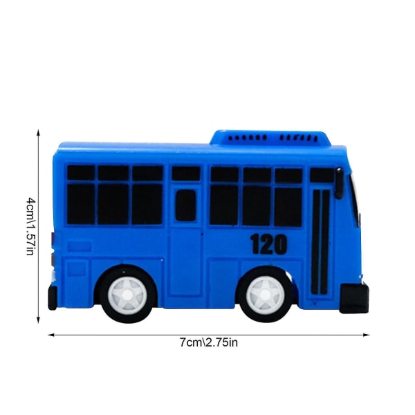 4 kpl Little Bus Tayo Toy, Little Bus Tayo Car Toy Set, vedä takaisin miniautot kaverille Mini (tayo Rogi Gani Rani) [xh] 5PCS Minibuses