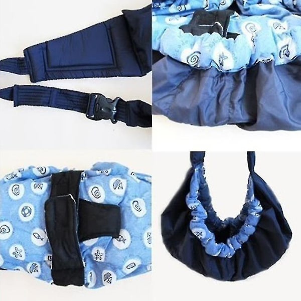 Barneslynge Wrap Swaddling Barn ammepose Frontbære for nyfødt Blue Flower