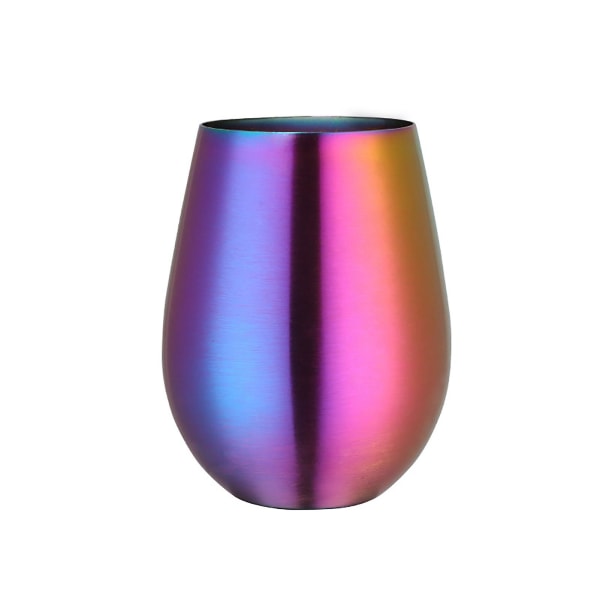 Farfi 304 rustfritt stål Vinglass Kaffe Drikke Drikke Øl Drikketøy Vannkopp Multicolor