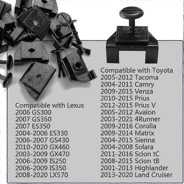 Toyota Lexus Stänkskärmsfoder & Stötfångarskydd Fästkit 12 Klämmor 12 Stift USA 2025
