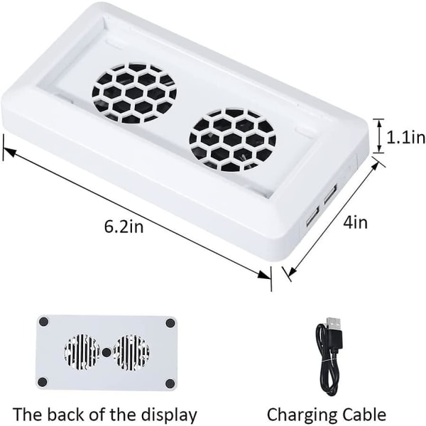 Kylfläkt kompatibel med serie S, kylstativ med dubbla ändamål med 2 USB portar