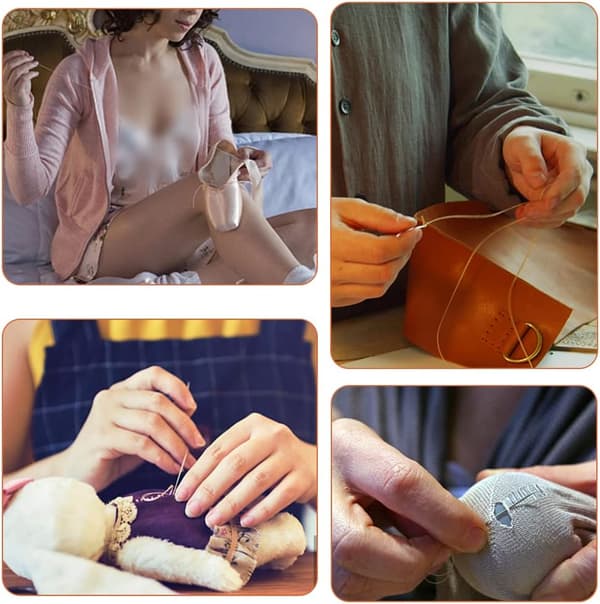 Leather Repair Kit, Leather Sewing Kit, Leather Craft Tool Kit with AWL Stitch, Sewing Thread, Leather Sewing Beginner See