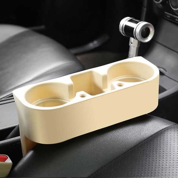 Multifunktion Bilkopholder Auto Sæde Gap Vandkop Drikkeflaske Telefonnøgler Organizer Opbevaringsholder Stand Car Styling - Drikkeholdere Beige