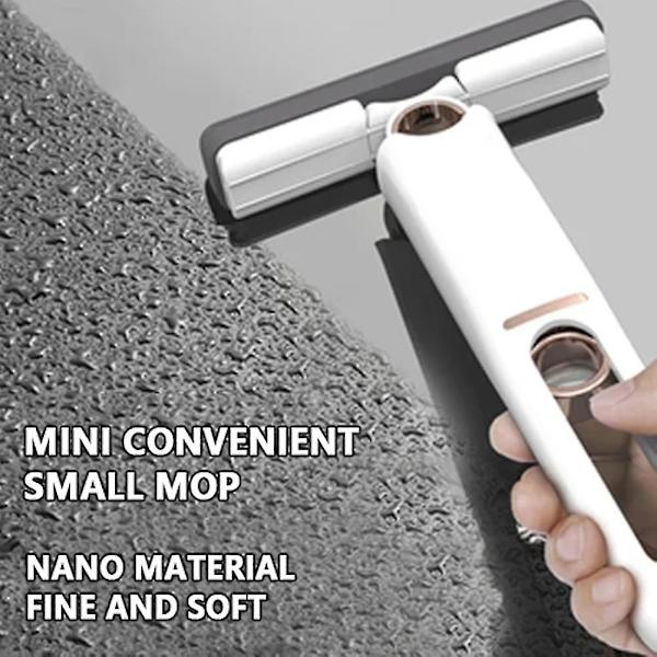 Bærbar Mini Squeeze Mop Håndvaskbar Desktop Rengjøring Mini Mopp Selvrensende Mini Mopp replacement sponge