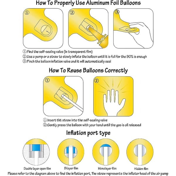 Guldcifret heliumfolie fødselsdagsballoner (guld 0)