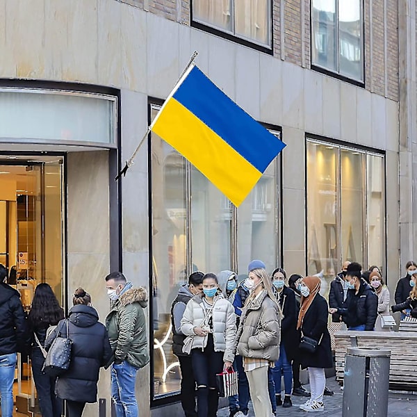 Ukrainan lippu 3ftx5ft Ukrainan kansallisliput polyesteri messinkiläpiviennillä 3x5 jalkalippu (90cm*150cm)