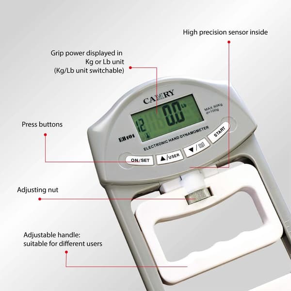 Grebstyrketræner: Dynamometer Grebsmåler, Styrketræner