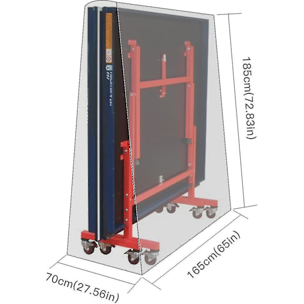 Pöytätennispöydän cover vedenpitävä cover pingispöydälle 165 x 70 x 185 cm musta