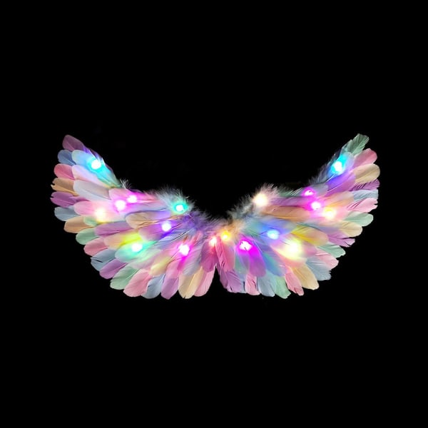 Led Fairy Wings Til piger Voksne Festlige festartikler Kostume rekvisitter Cosplay Fødselsdag Light Up Butterfly 65*35cm