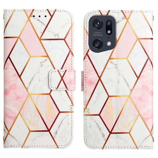 Case till Oppo Find X5 Pro Cover Wallet Marble Magnetic Case C4