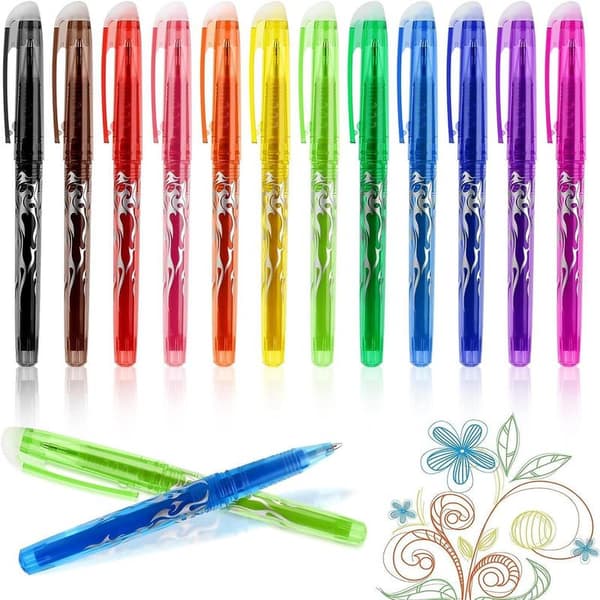 Erasable Gel Pens, Erasable Ink Pens - 12 Pack multicolor
