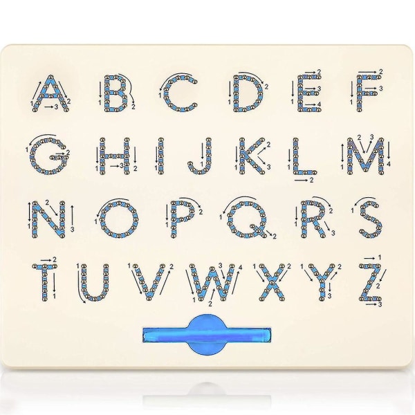 Magnetiska bokstäver Träningstavla, Magneter Spårning Abc Alfabetstavla Pedagogisk leksakspresent för 3 4 5 år gamla förskolebarn