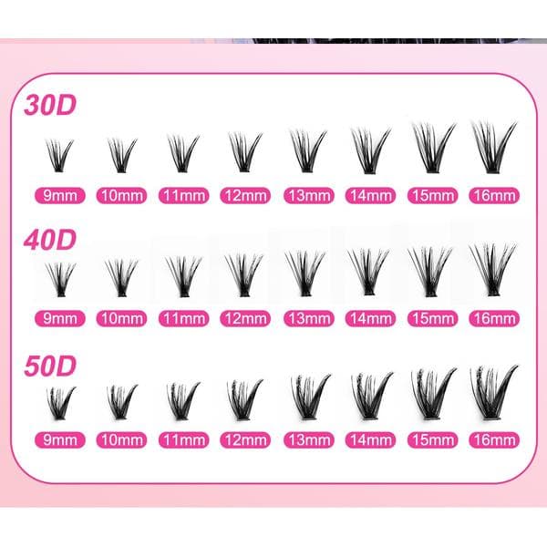 Black Friday False Eyelashes Set with Storage Box - Individual False Eyelashes - Volume Lashes Black black Svart