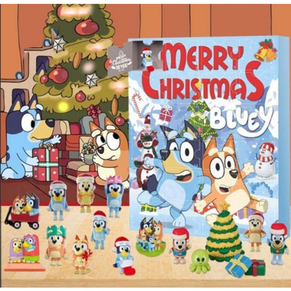 24 dagars jul adventskalender Söta seriefigurer Bluey
