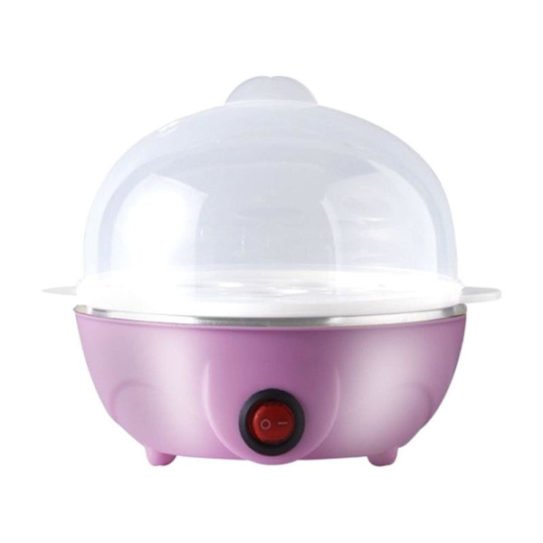 Egg Cooker Can Cook 7 Eggs With Automatic Shut-Off Function (Pink)