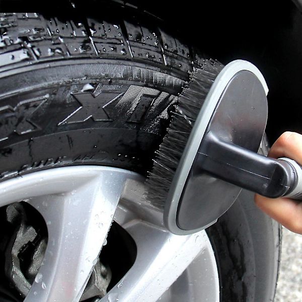 T-bend Kahva autonpesun puhdistusharja Auton yksityiskohtien pyörän napavälin puhdistustyökalut nylon auton erikoisrenkaiden harjat tukkumyynti - sienet, liinat ja ampeerit 3