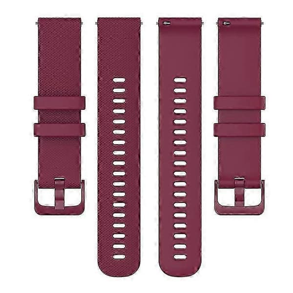 18mm ruudukkoinen silikoniranneke GarminActive S:lle WineRed