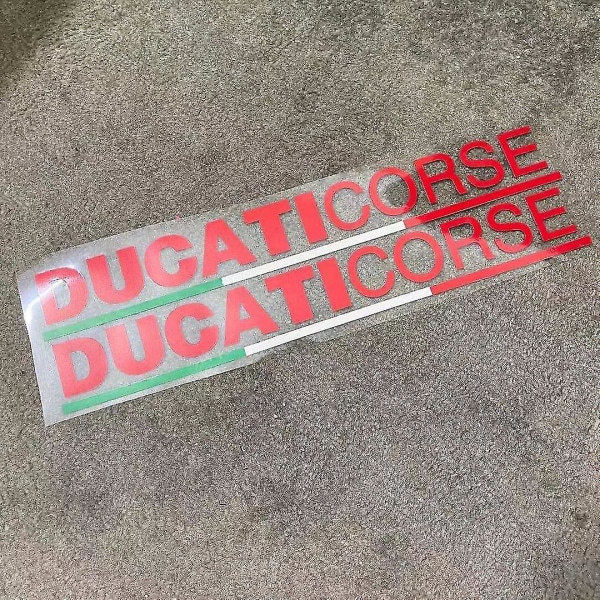 Flerfarget motorsykkel Vinyl-klistremerke Reflekterende Ducati 848 1199 1098 S 899 Logo Body Pedaler Sidepaneler Italiensk flagg Ducati Corse red letter