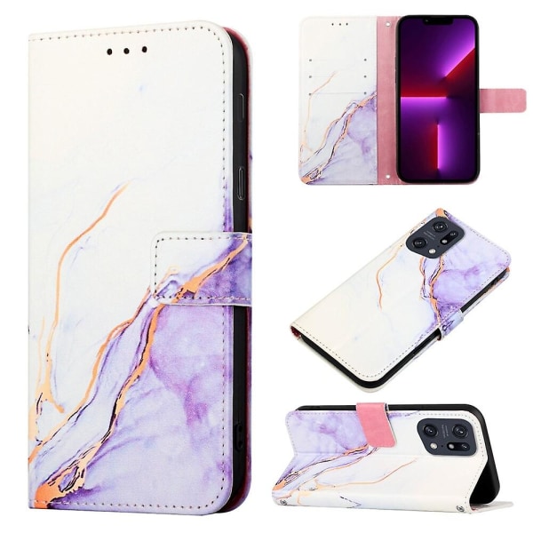 Taske til Oppo Find X5 Pro Cover Wallet Marmor Magnetic Læder Taske C5