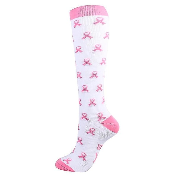 Nurse Calf Socks Sportssockar Pure White Ribbon L XL