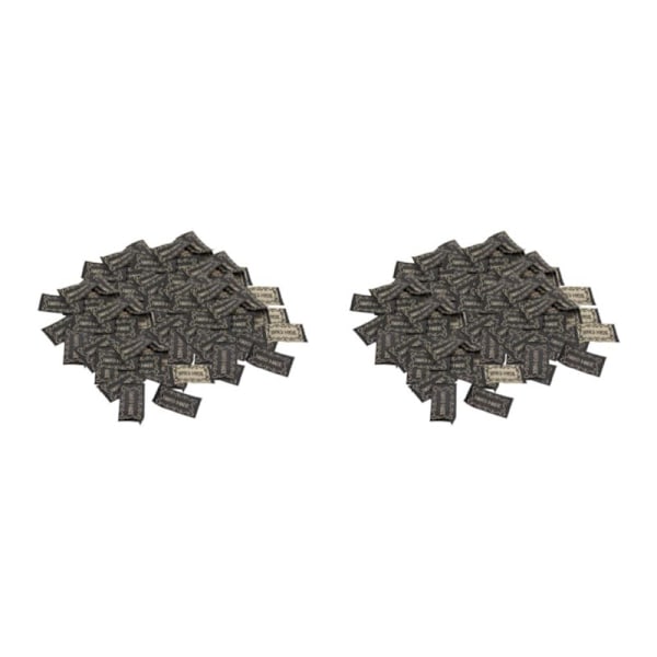 1/2/3/5 100x Handgjorda engelska etiketter Taggar tyg DIY kläder guldord 100 st Guldord 100 st Gold Word 100 Pcs 2 Set