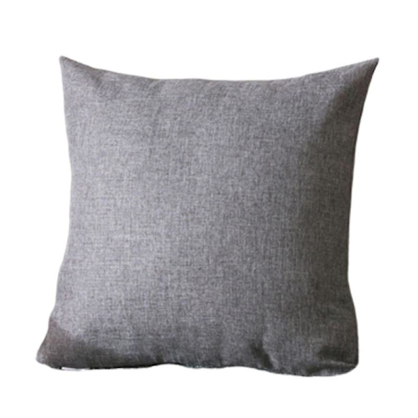 Ensfarvet blødt linned Pudebetræk Pudebetræk Hjemmesovesofa Bilindretning Jikaix Dark Gray 45 X 45cm