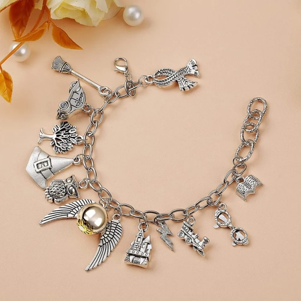 Harry Charm Girls Armband Magical Potter Halsband Kvast och hatt Harry Smycken Alla hjärtans dag Födelsedagspresent för kvinnor