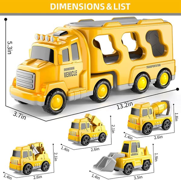 Lette musikktransport lastebil Inertia Engineering lastebil container vogn gutt barn leker salg