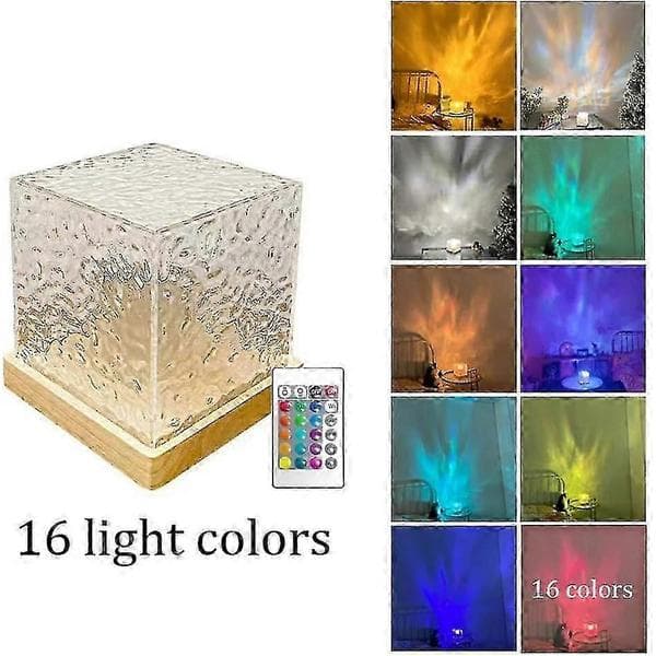 Celestial Lamp, Northern Lights Cube Lamp, 16 Colors Wave With Remote Control, Rechargeable