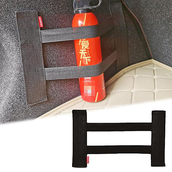 Universal Car Trunk Elastiska fasta remmar Brandsläckare Tank Skräp Förvaring Fixering Bälte Tejper Auto Interiör Organizer Tillbehör - Bakre rack &amp; Enl Small