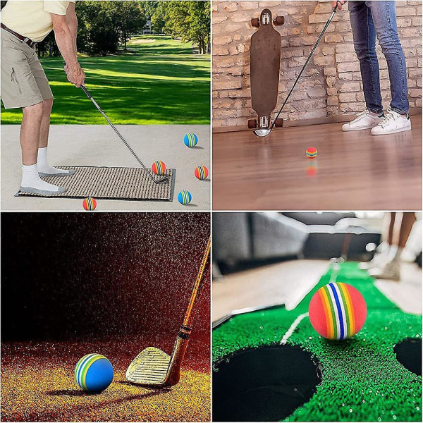 30 st golfbollar EVA golfträningsbollar Golfövningsbollar Mjuka golfbollar för golfträning inomhus utomhus yellow  blue  red