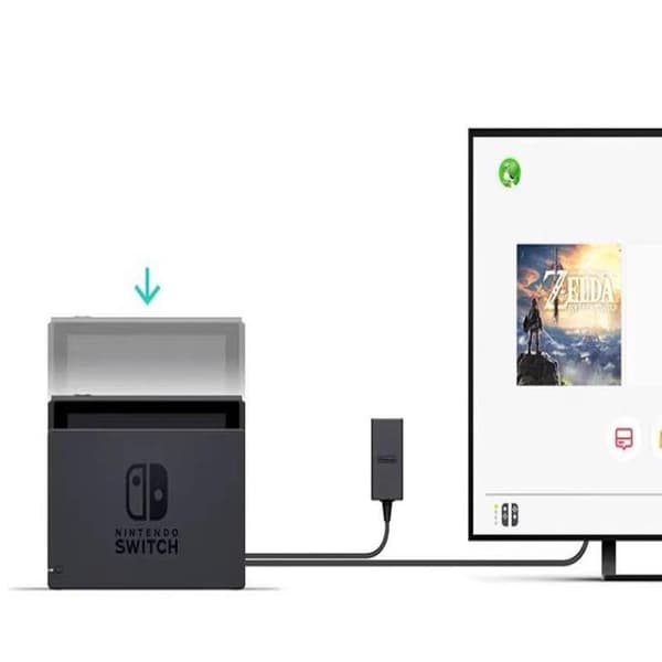 Original Nintendo Switch TV-dock, Bærbar Nintendo Switch TV-dock (Bare Switch TV-dock)