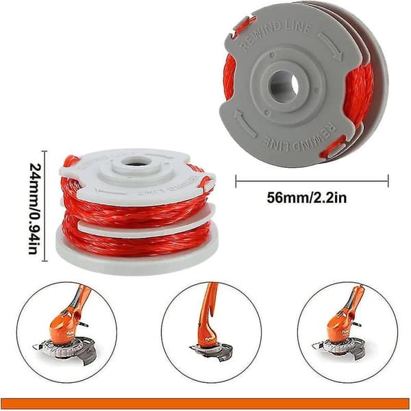 Gresstrimmertrådspoler for Flymo Fly021 (lengde 11m diameter 1,5mm) Nylontrådspoler Trådskjærer (flymo Fly021, 4 stykker) (hy)