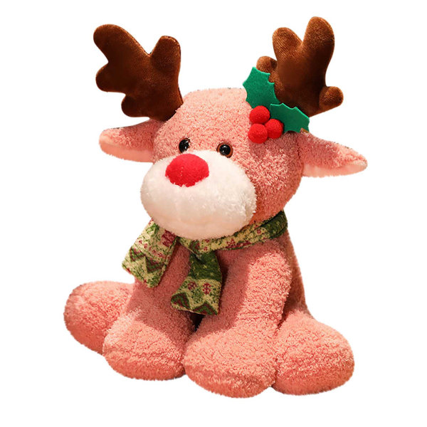 Sødt hjorte plyslegetøj Elk hjorte figurer dukker udstoppede dyr plys dekoration julefødselsdagsgaver til børn piger drenge