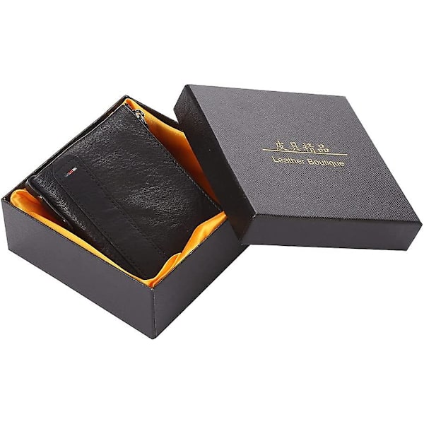 New Nature Leather Men Plånbok & Pengar Organizer (svart)