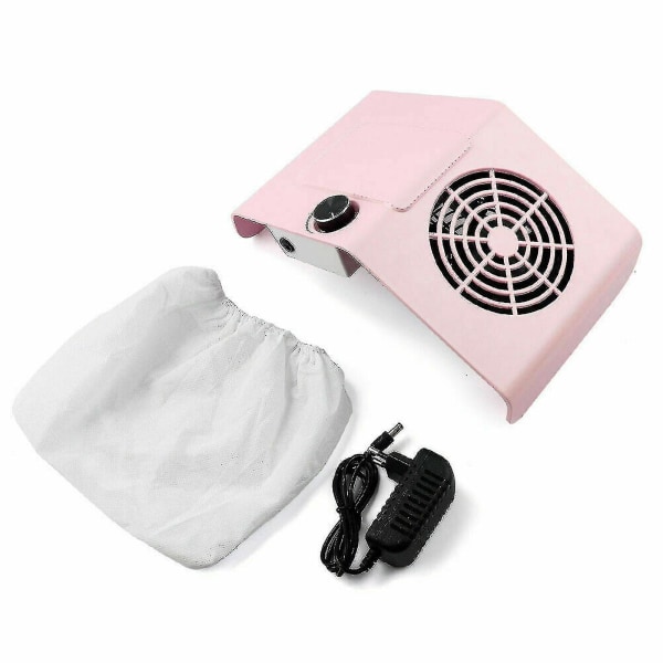 Aleko 80w Nail Art Vacuum Fan Cleaner Salon Suction Dust Collector Manicure Machine, Professional Nail Art Salon Tools Collecting Equipment