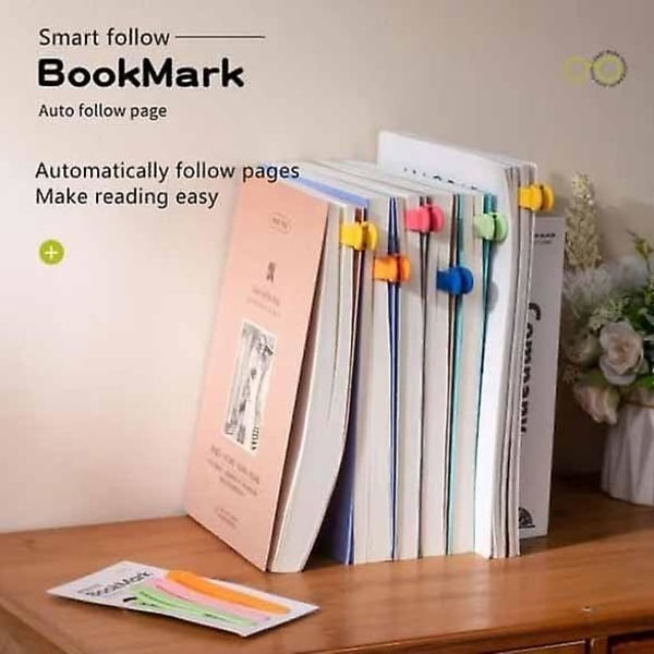 Smart bokmärke, 3 st silikonbokmärke, boktillbehör för läsälskare, elastiskt flexibel läsälskare bokmärke