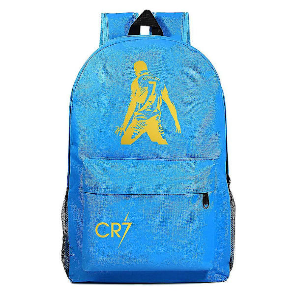 Cr7 ryggsäck USB laddning för pojkar och flickor, skolväskor för laptop med stöldskydd, resemochila 4