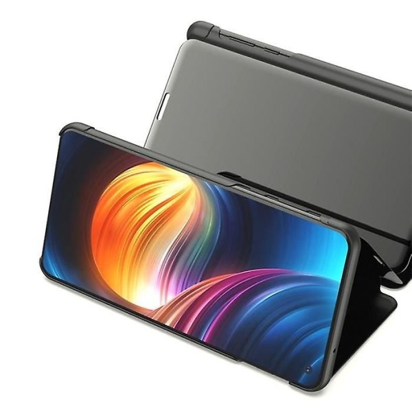 Phone case Yhteensopiva OnePlus 6T 6,41" case cover kanssa Clear View Flip Case Teline Toiminto-violetti