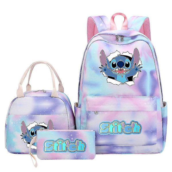 3st Lilo Stitch Ryggsäck Kvinna Man Rese Skolväska Hög kvalitet Teens Mochilas 5