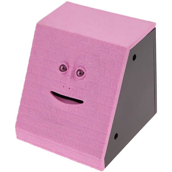 Nyhet Ansikte Bank Mynt Äta Sparbank Barn Pengar Sparande Samling Spargris (rosa tegel) Pink Brick