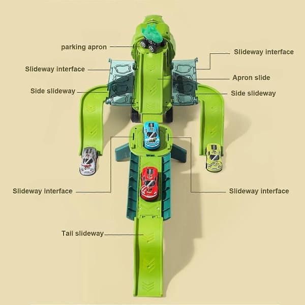 Transformerende Dinosaur Fly-Banesett for Barn