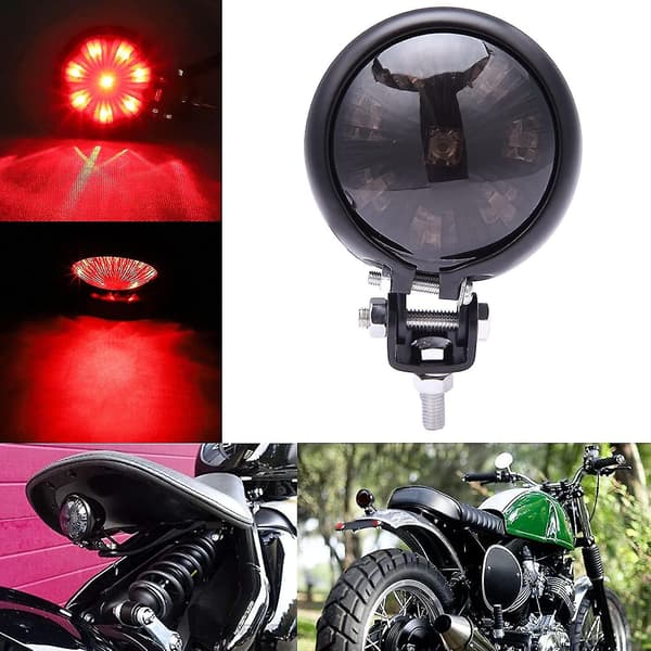 Anpassningsbara Röda LED Baklyktor - Bakbroms För Cafe Racer Chopper Bobber