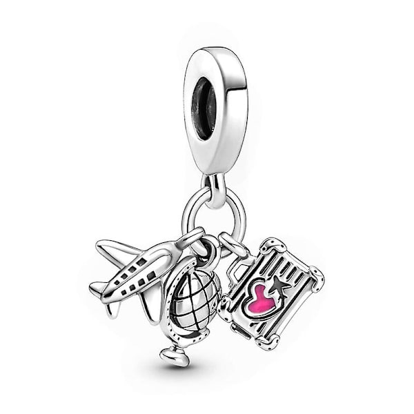 Sterling sølv 925 anheng Fit Fit Pandora bagasjearmbånd