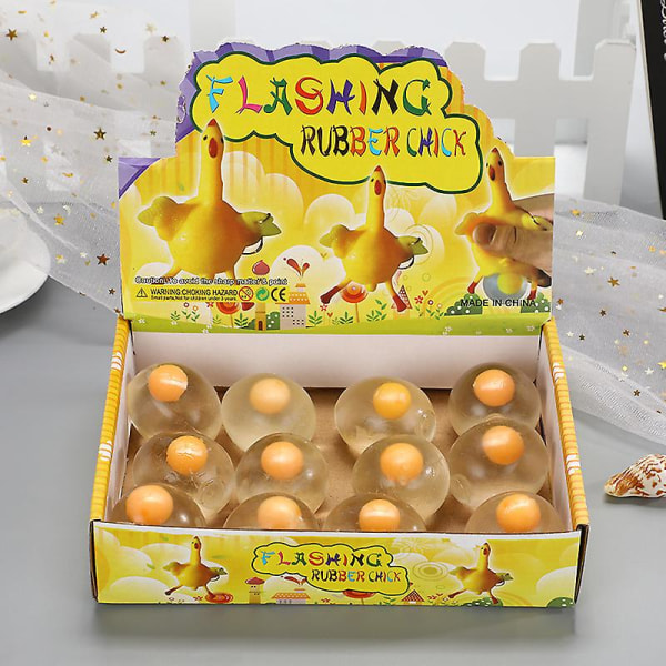 12 st/1 st Högelasticitet, smidig och genomskinlig äggventilboll Ny och rolig äggnypa leksak#zhdzc001