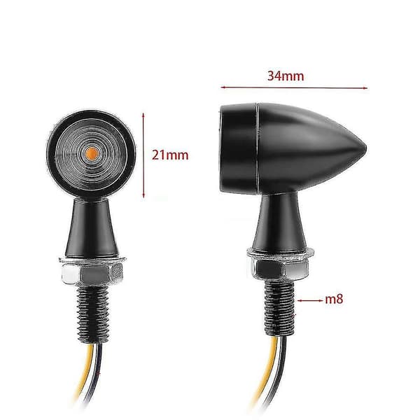 4 stk. Mini LED blinklys til motorcykel