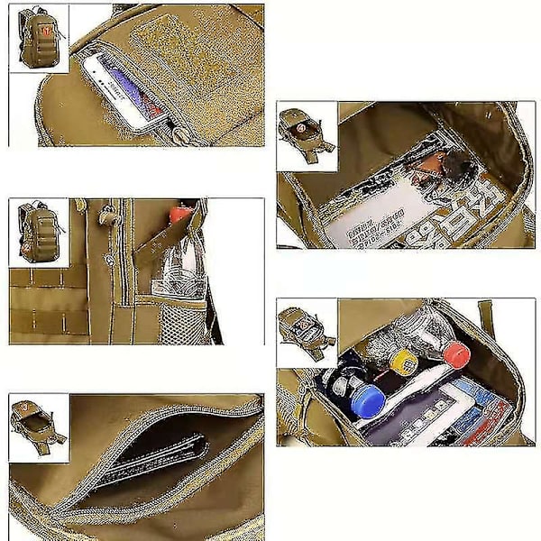 Utomhus Taktisk Ryggsäck Militär Ryggsäckar Herr 15l 20l Vattentät Sport Reseryggsäckar Camping Mochila Fiske Jaktväskor black CP 20L