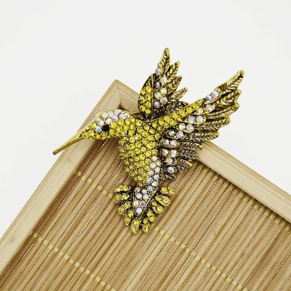 Hummingbird brosje pins for kvinner mote Fugle pins Elegant rhinestone krystall dyresøljer pin